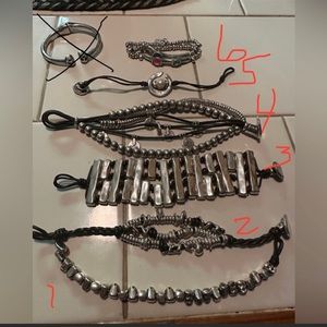 Uno de50 Bracelets #1, #2 and #4 sold as a bulk